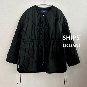 SHIPS 쉽스 사이드 지퍼 퀼팅 코트 블랙 36