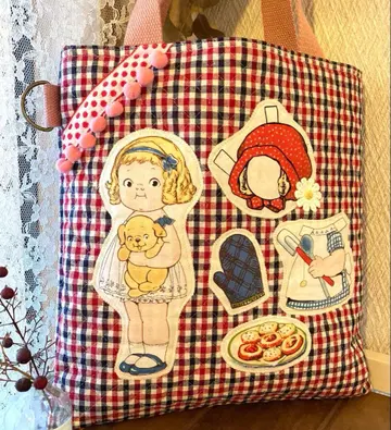 페이퍼 인형 아플리케 퀼팅 토트