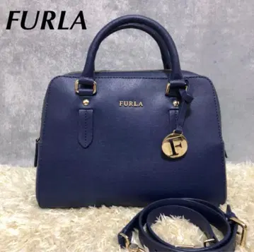 [ 새상품급 ] FURLA 훌라 엘레나 숄더백 가죽 네이비 2way