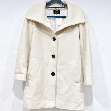 2450-53 23구 울 캐시미어 피코트 화이트 아이보리