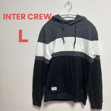 한정판 INTER CREW 여성용 후드티 [ L ] 블랙 그레이
