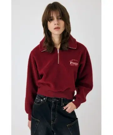 moussy 새상품급 HALF ZIP BOA 풀오버
