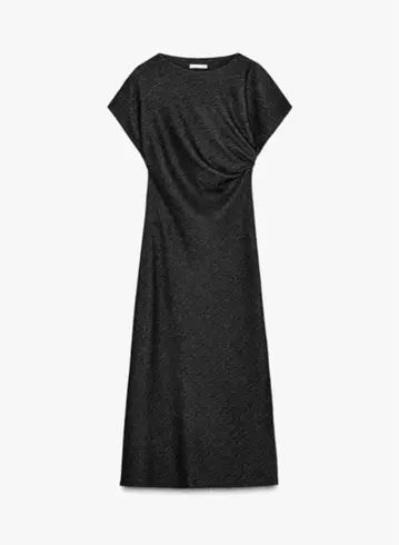 ZARA 드레이프 미디 원피스 M 미사용 새상품 택 포함