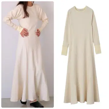 AKTE 타이트핏 소프트 서멀 원피스 와플 서멀