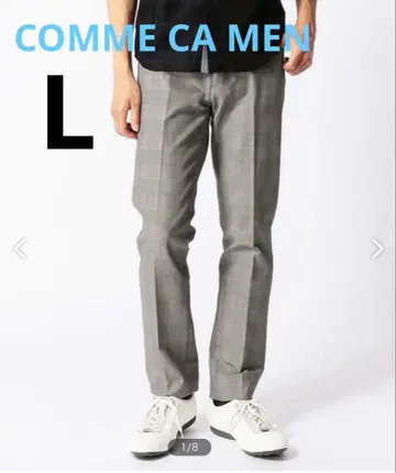 스트레치 글렌체크 팬츠 드레스 팬츠 슬랙스 L