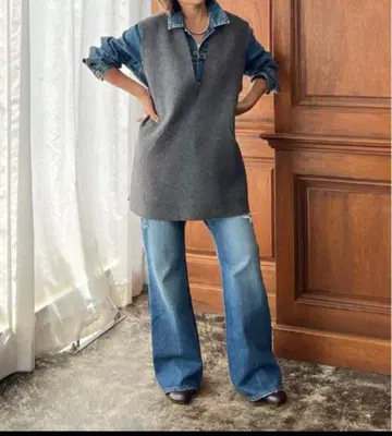 Plage 그레이 V넥 베스트