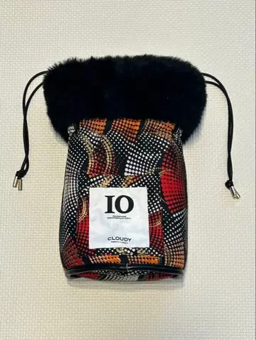 CLOUDY 컬러풀 도트 퍼 백 리버서블 블랙