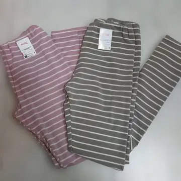 Wing 윙 따뜻한 오버 팬츠 발목 길이 보더 2장 세트 모 팬츠