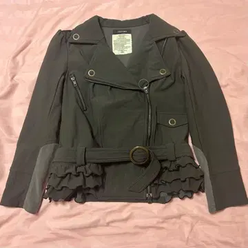 y2k 프릴 달린 라이더 자켓