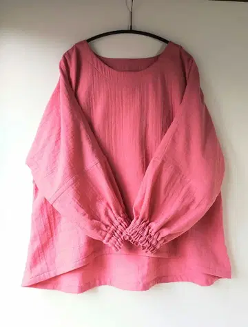 핸드메이드 복슬복슬 더블 거즈 퍼프 슬리브 블라우스