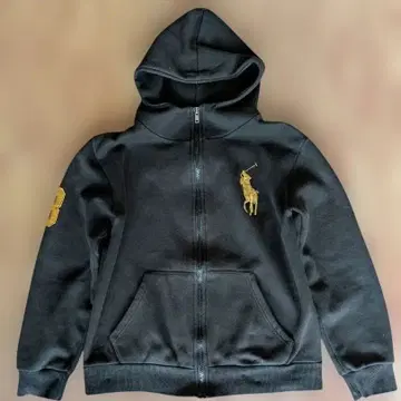 폴로 랄프로렌 블랙 풀 지퍼 후드티