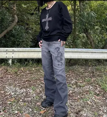 gibous 그라데이션 데님 팬츠