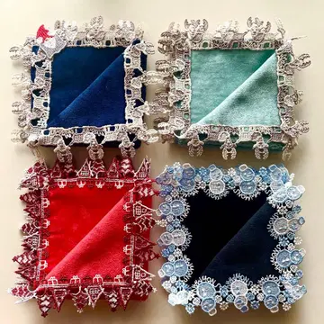 초레어 새상품! 근자와 레이스 손수건 크리스마스 시리즈 4장 세트