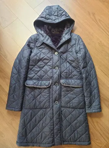 매킨토시 퀼팅 보아 코트 영국제 블랙 34