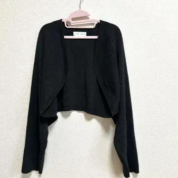 RIM.ARK 림아크 리브 숏 기장 가디건 롱 슬리브 free