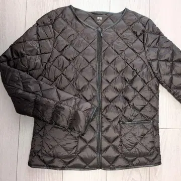 새상품급 UNIQLO 이너 다운 자켓 S 다크 브라운