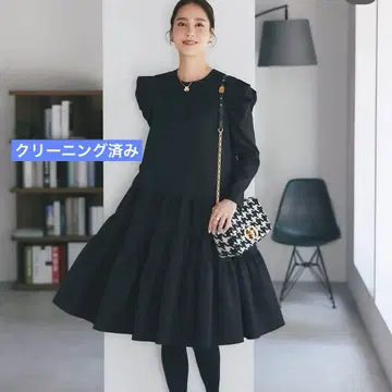 울라이크 티어드 원피스 블랙