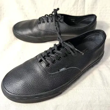VANS 오센틱 가죽 스니커즈 V44CF 블랙 27.5
