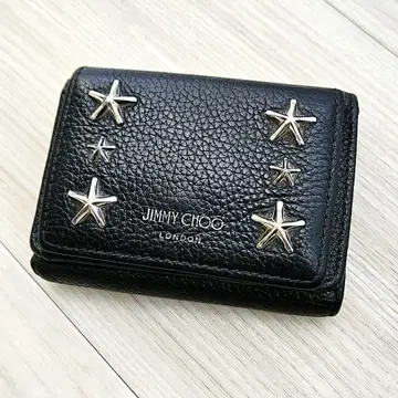 지미추 스몰 지갑 네모 스타 스터드 블랙