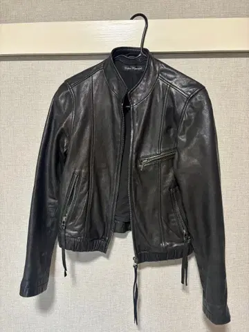 Urban Research 블랙 가죽 자켓