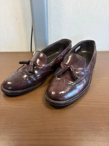 태슬 가죽 로퍼 다크 브라운