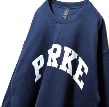 길단 PARKE 로고 맨투맨 트레이닝복 네이비 네이비 컬러 L 구제 의류