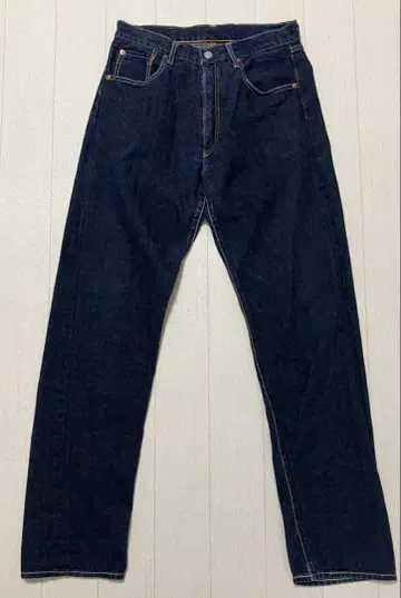 Acoustic 데님 팬츠 셀비지 숨겨진 리벳 W32