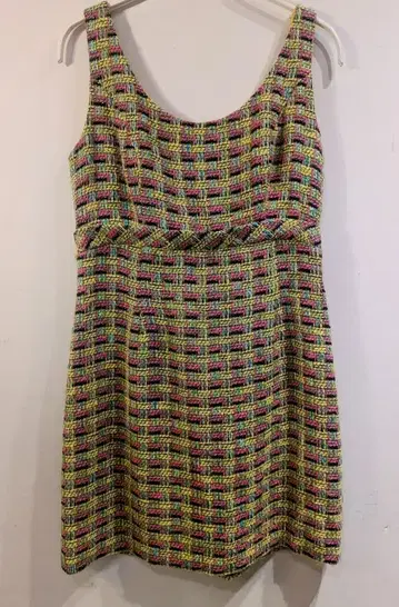 해외 구제 의류 ANNASUI 트위드풍 슬리브리스 미니 원피스