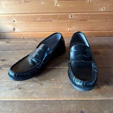 블랙 가죽 로퍼