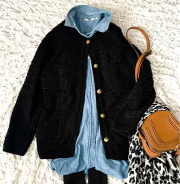 인기 저널 스탠다드 리룸 TWEEDY 트위드 니트 자켓