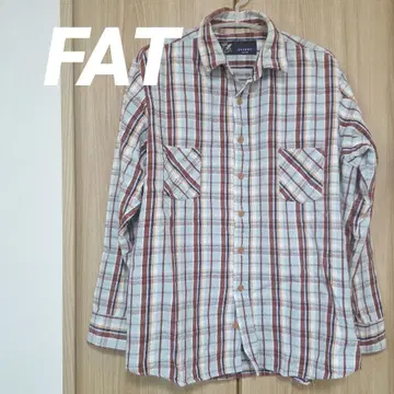 FAT 체크 셔츠 구제 의류 L 사이즈
