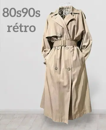 80s90s 레트로 빈티지 트렌치코트 달마시안 퍼 라이너