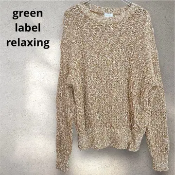 그린 라벨 릴랙싱 슬라브 니트 풀오버 울 혼방 손세탁 가능