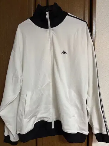 Kappa 집업 저리 화이트/블랙