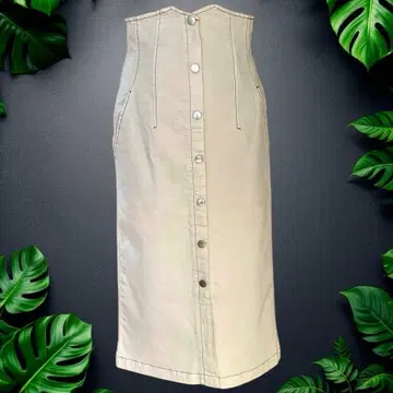 JILLSTUART 하이웨스트 타이트 스커트 라이트 베이지 코튼