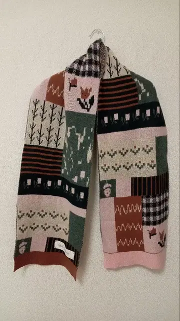 컬러풀 자카드 꽃놀이 머플러