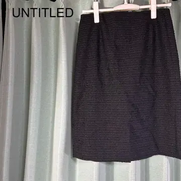 언타이틀 블랙 타이트 스커트 슬릿 라메 믹스 엘레강트