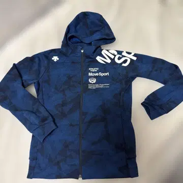 s 사이즈 DESCENTE Move Sport 후드 부착 자켓 네이비