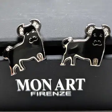 mac230 몽아트 커프스 실버 x 블랙 카우/소/소 이탈리아제