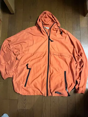 L.L.Bean 후드 부착 나일론 자켓 M 사이즈 오렌지