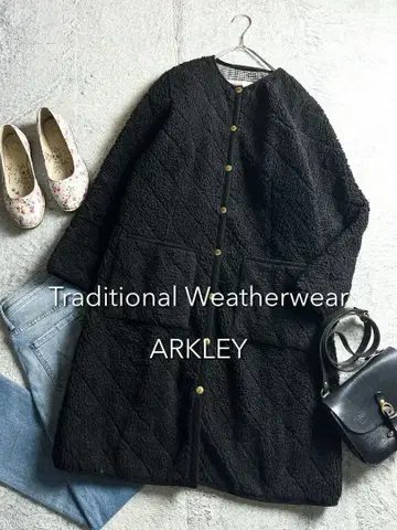[트래디셔널 웨더웨어] ARKLEY LONG 퀼팅 보아 코트