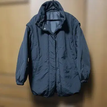 몬스터 코트 2way 베스트 오버 사이즈 블랙