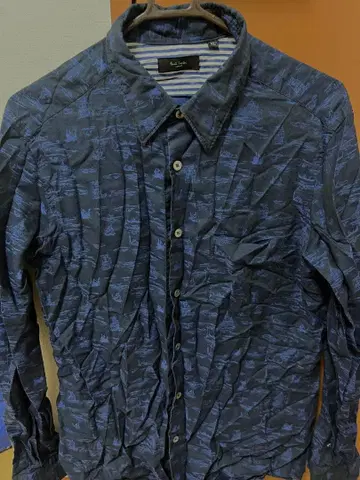 폴 스미스 긴팔 셔츠 XL 블루 계열 패턴