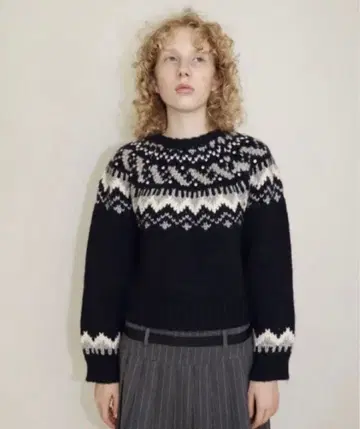 epine bijou Nordic knit 네이비