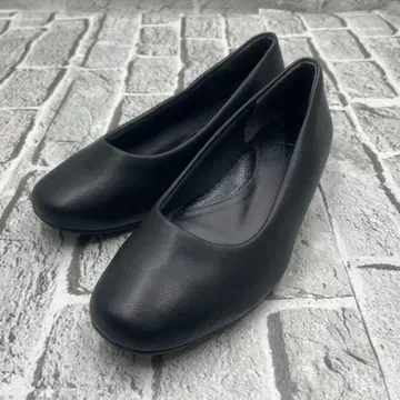 새상품급 ABCMART 포멀 펌프스 가죽 블랙 여성용 넓은 4E