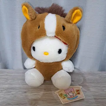 레트로 새상품 헬로키티 인형옷 개운 말 봉제 인형 1998년 일본 한정판