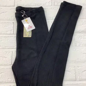 카모이 요코 TUNIC 면 100% 메쉬 패턴 발목 길이 레깅스 블랙