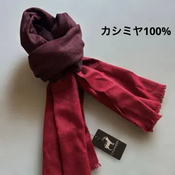 새상품 캐시미어 100% 보르도 그라데이션 대형 스톨 숄