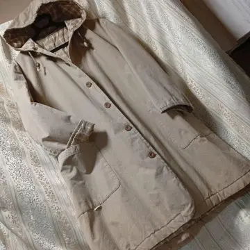 아빠 후드 부착 캐주얼 코트