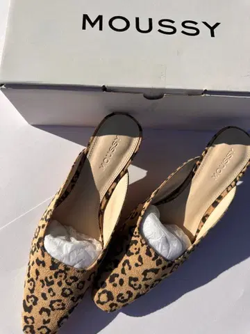 MOUSSY 레오파드 무늬 뮬
